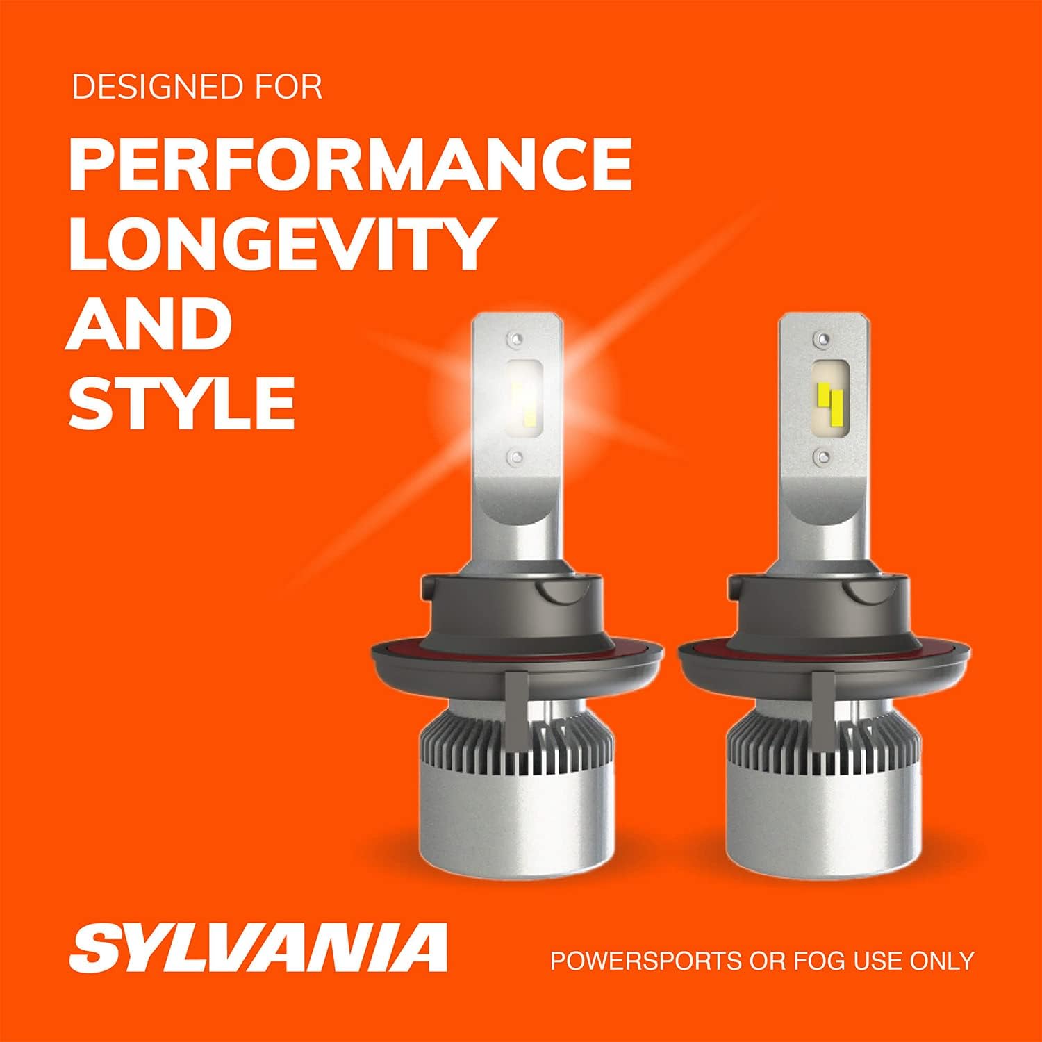 Sylvania H13 | 9008 LED Powersport Headlight Bulbs for Off-Road Use or Fog Lights - 2 Pack
