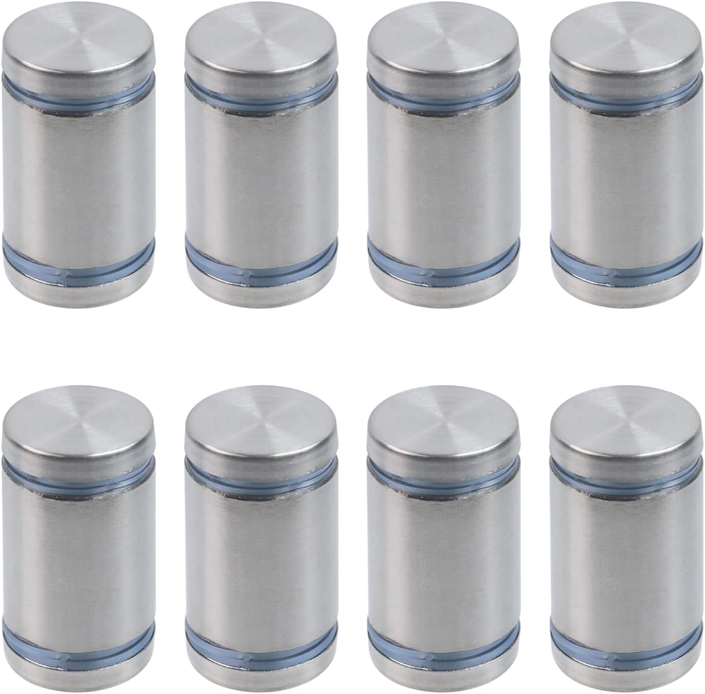 T Tulead Stainless Steel Standoff Double Head Silver Sigh Screws Holder with Rubber Spacers 1" x 1-3/5", 8PCS