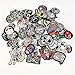 24pcs Mixed 5 to 12cm Iron On Embroidered Patches Skull Style Appliques