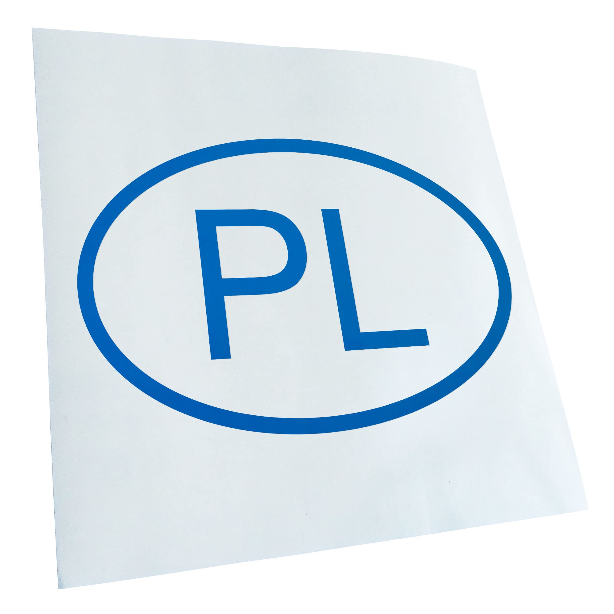 Kiwistar - Car Sticker - Blue - 50 x 33 cm Poland PL - Rear Window Car Sticker Weatherproof for Car Truck Moped Truck - Sticker Exterior Self-Adhesive Tuning Accessories for Window Vehicle Window