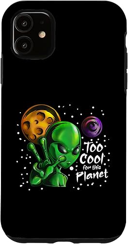 Miniatura 7 de iPhone 14 Pro Alien UFO Alien Says Too Cool For This Planet Alien Case