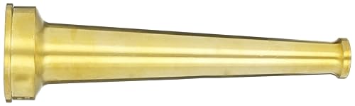 Miniatura 2 de Dixon Válvula y acoplamiento BN25F Equipo de fuego de latón, boquilla de manguera lisa, 2-1/2" NST (NH), 12" de longitud, 1" Orificio