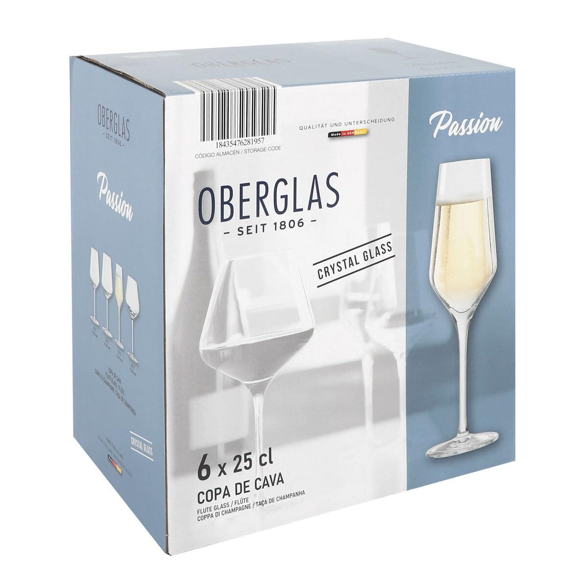 Set de Copas Champagne Passion 250 ml 6 Piezas - Marca: Inde - EAN: 8435476281950