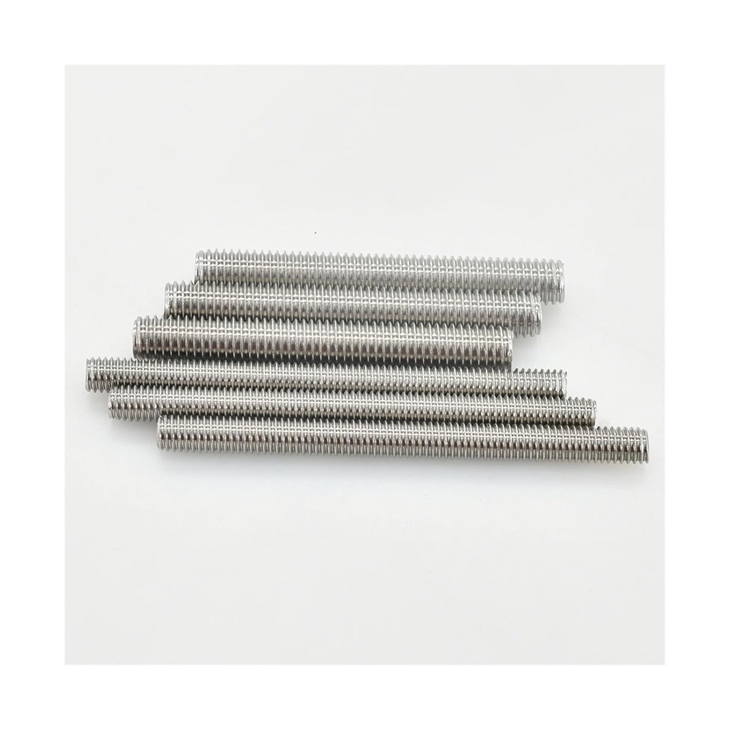 Threaded rods,Threaded Rod Steel Fully Threaded Rods Bar Studs Screw Rod Wire Screw Rod Length(M3,50mm (5Pcs))