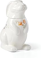Vista 7 de Lenox 893455 Butterfly Meadow Bunny Mantequillera con Tapa de Conejo, Vajilla de Pascua