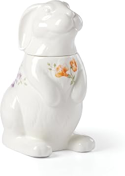 Lenox 7903021 Butterfly Meadow Bunny Cookie Jar, Porcelain, Multicolor