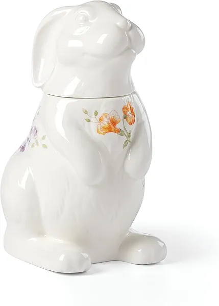 Lenox 893454 Butterfly Meadow Bunny Cookie Jar, Easter Serveware