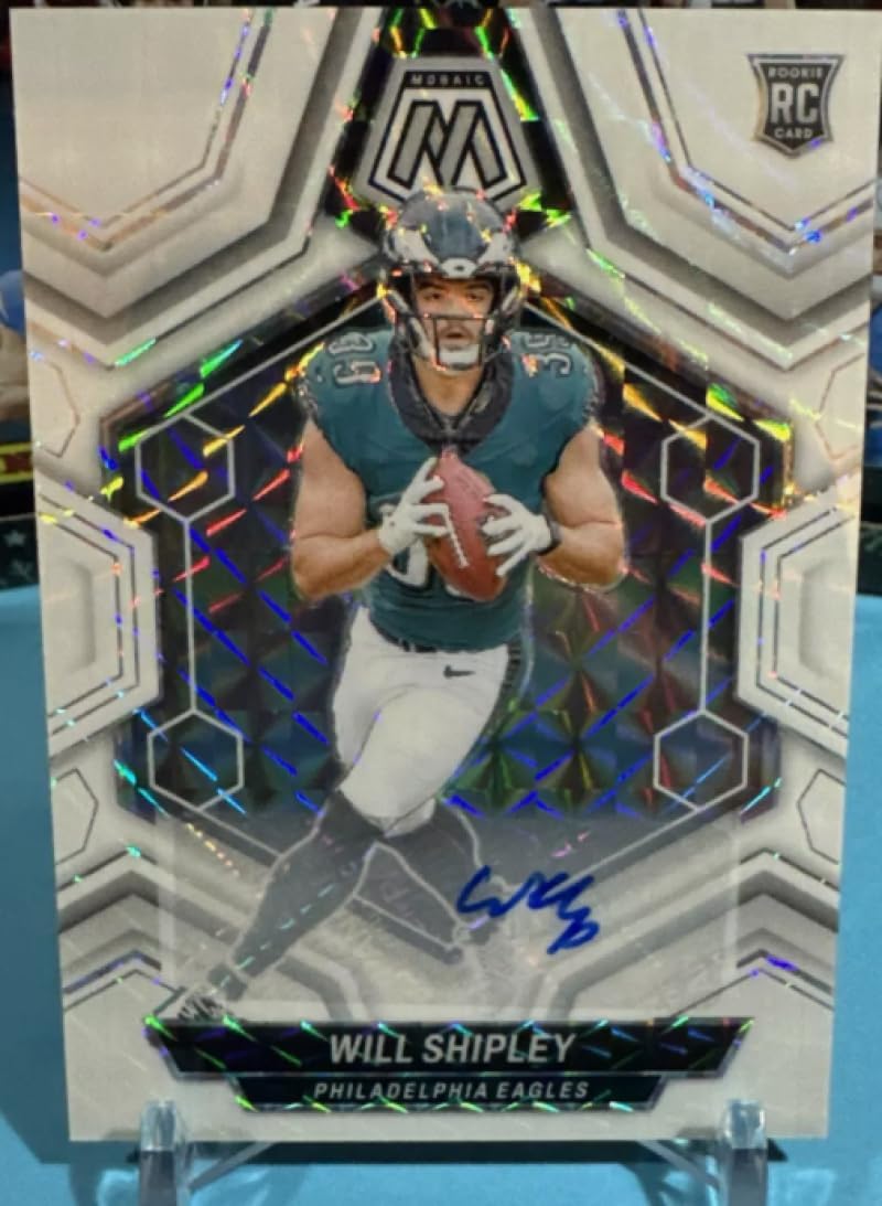 2024 Panini Mosaic Rookie Autographs Mosaic White Football #386 Will Shipley Auto Philadelphia Eagles