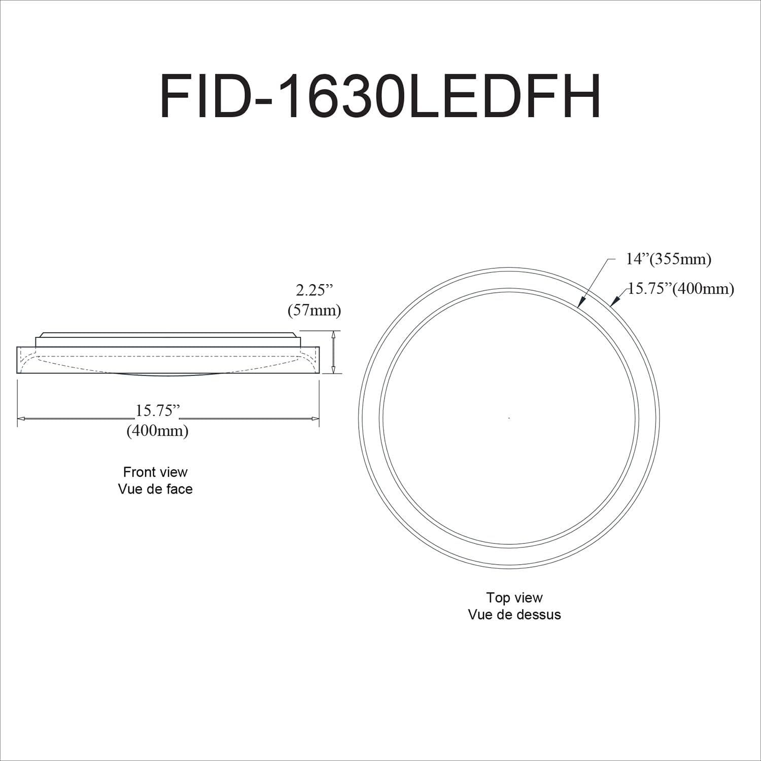 Dainolite Frida Flush Mount Light in Satin Chrome installed on a ceiling