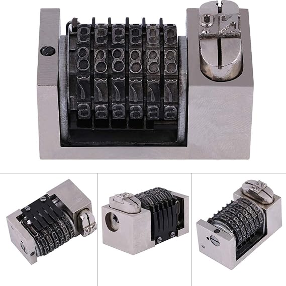 5Pcs/Set 6 Digits Numbering Machine Letterpress Numbering Machine with Printing for Digital Printing