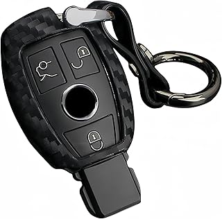 Sponsored You’re seeing this ad based on the product’s relevance to your search query.Learn more about this advertisement M.JVisun Genuine Leather Key Fob Case Cover for Mercedes-Benz, Car Key Bag with Key Fob Holder Metal Hook, Black - Round Keychain, Unit size