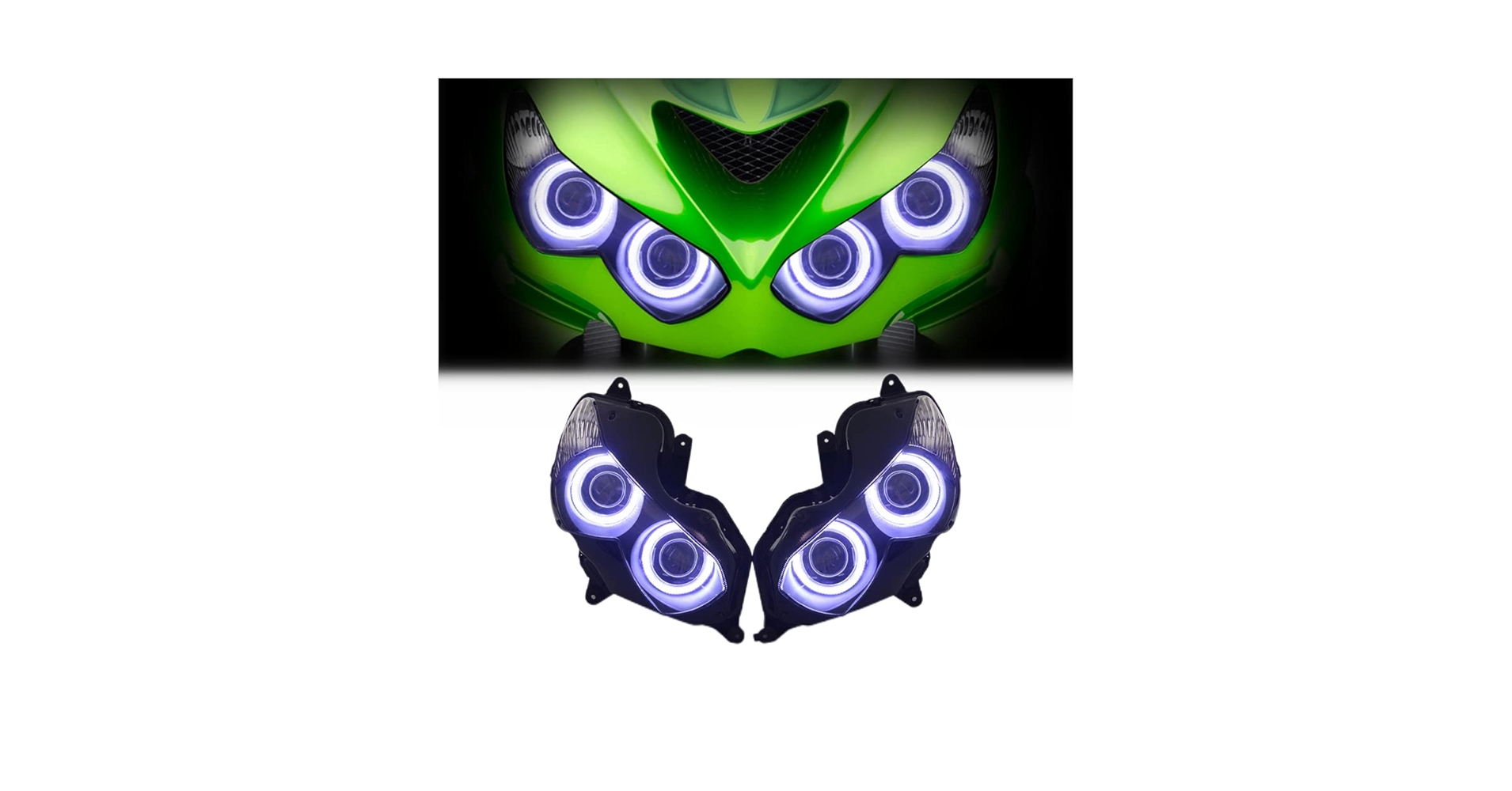 Amazon.com: KT Angel Eyes Headlight Assembly for Ninja ZX