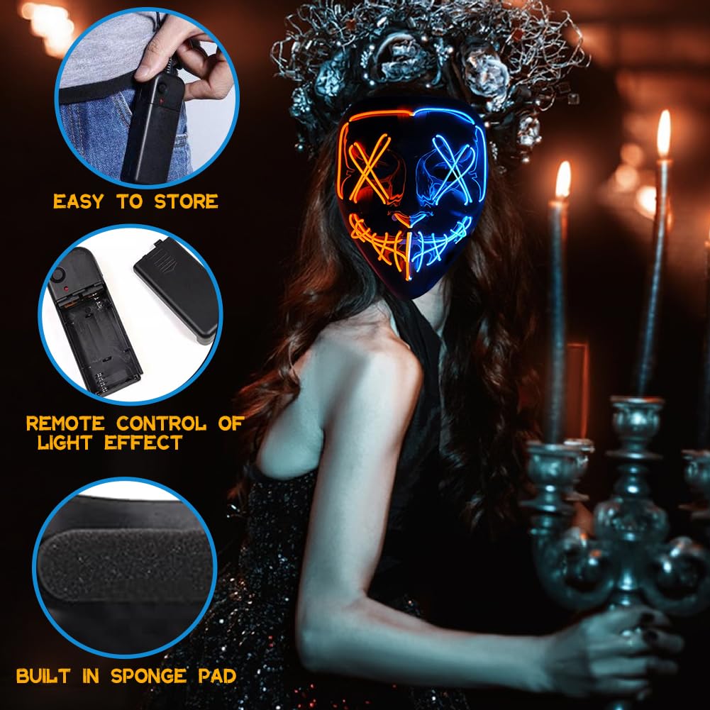 Halloween Scary Mask, Terrifying Masks, Terror Mask, Horror Face Masks for Adults Kids Rave Party Accessory - Image 3