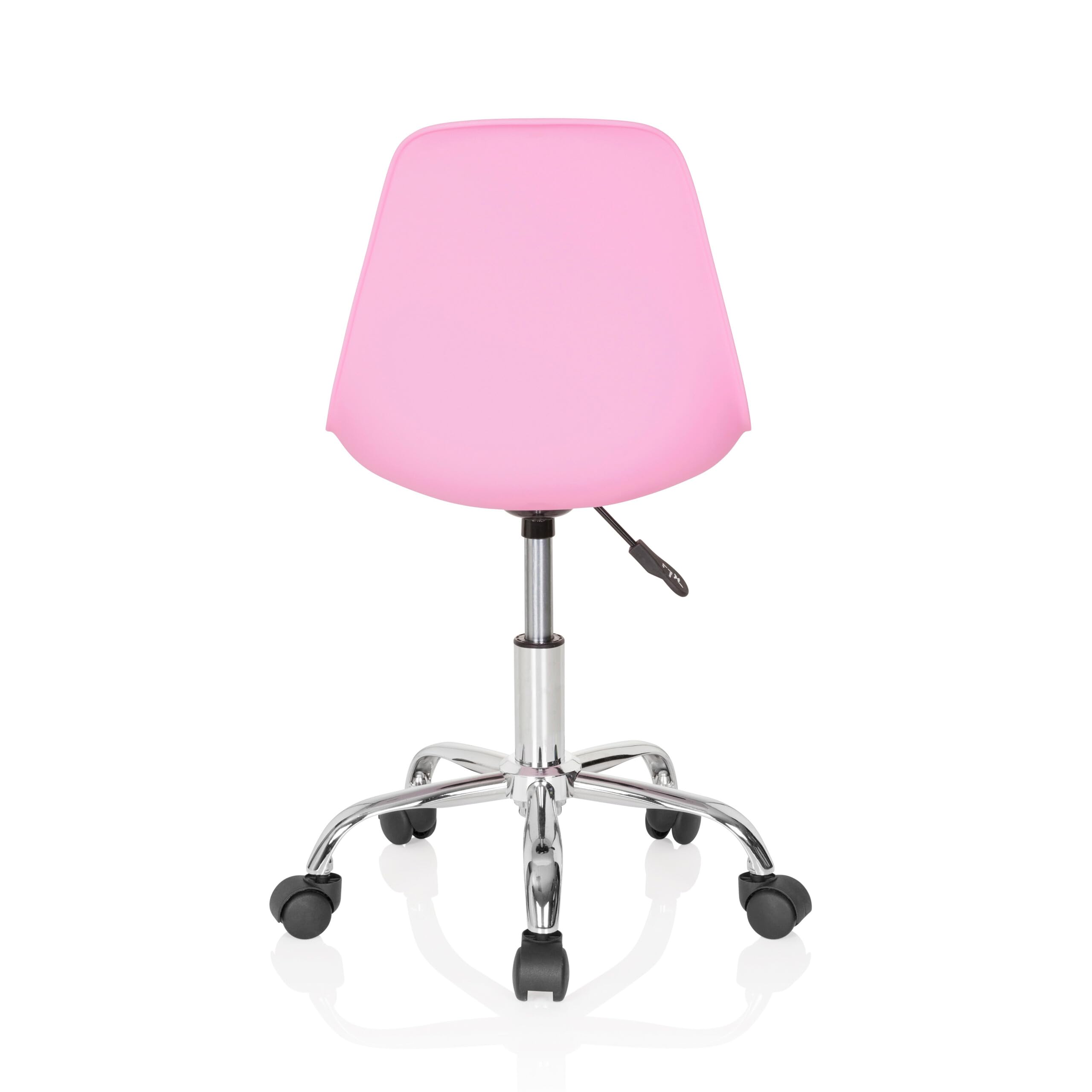 HJH Office 742016 sedia girevole per bambini e ragazzi FANCY II sedia girevole moderna in ecopelle rosa regolabile in altezza