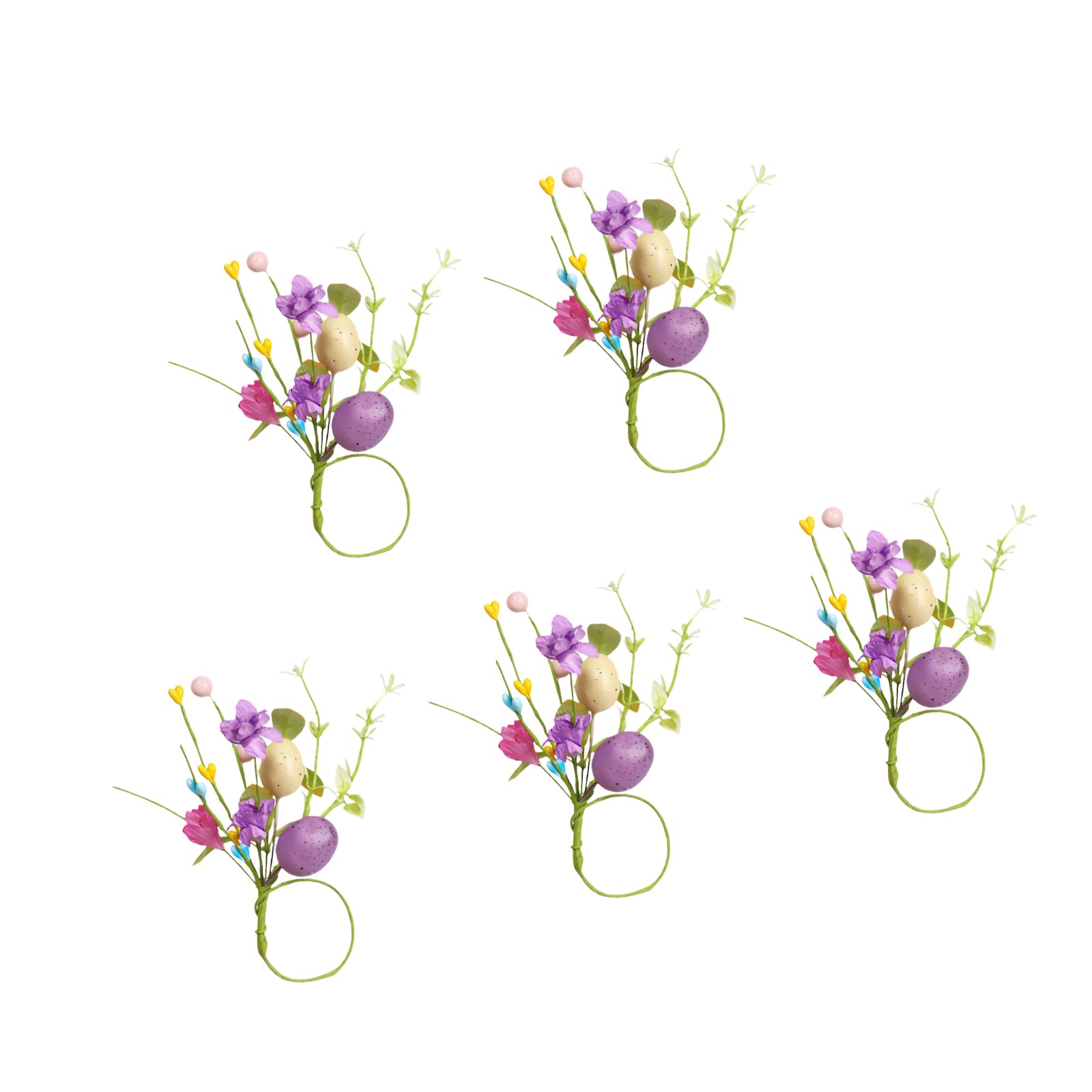 Of 5 Foam Napkin Holders Lavender Eggs Shape Napkin Rings Perfect for Easter and Spring Celebration Spume Circlets