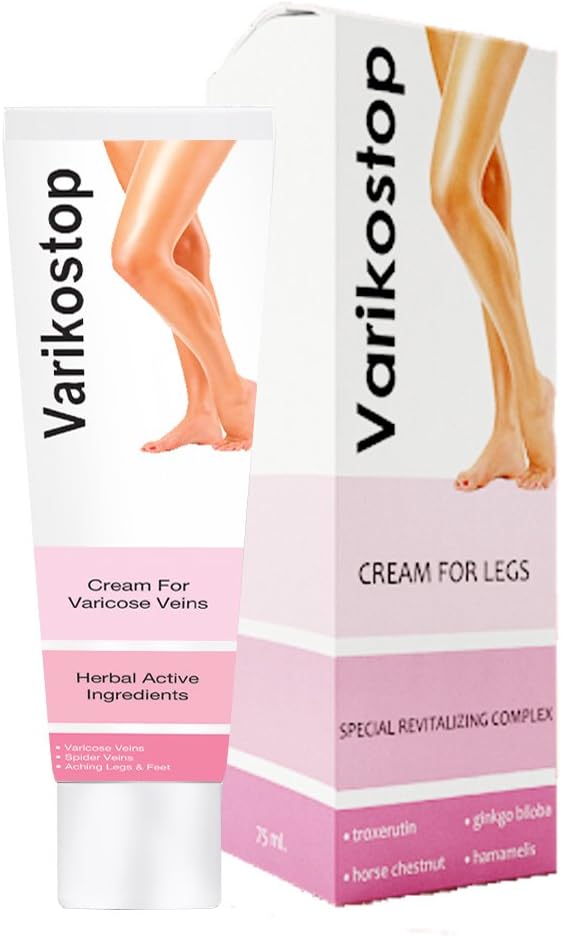 Shivalik Herbals Varikostop Cream for Varicose Veins, Spider Veins, Aching Legs & Feet