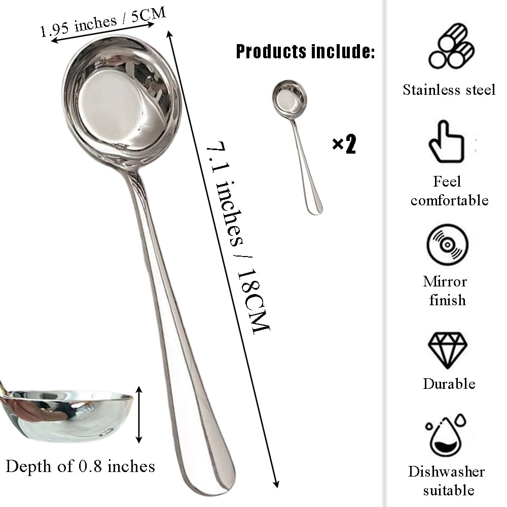 Ouliget Stainless Steel Gravy Ladles - Set of 2 -5