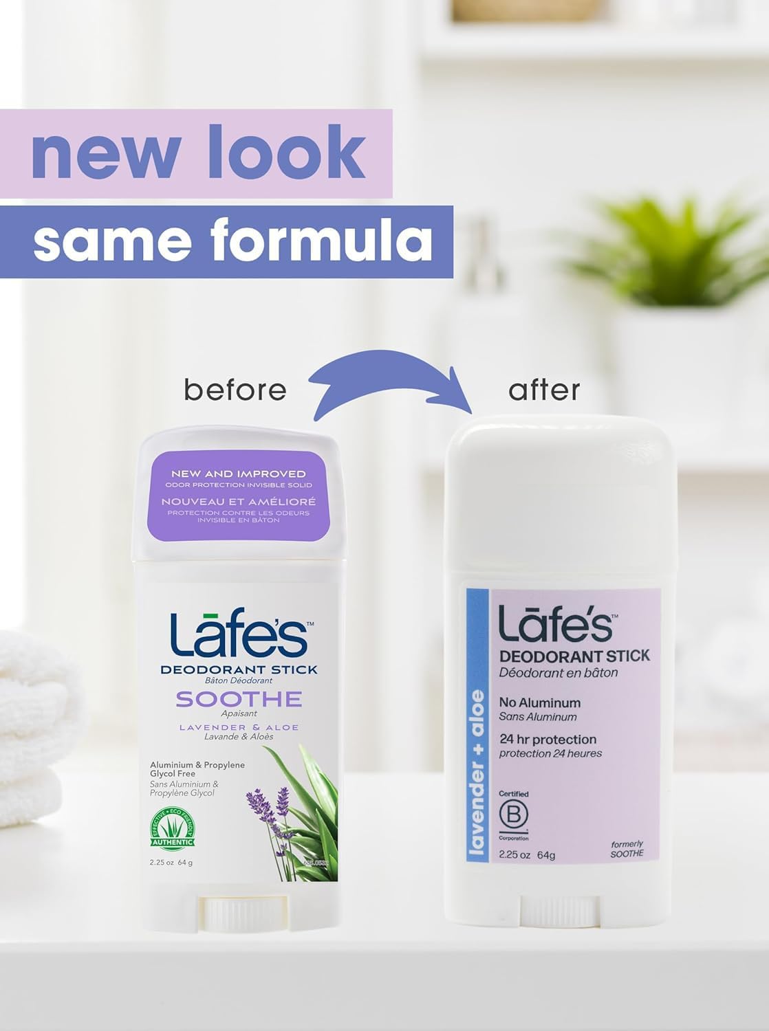 Lafe's Natural Deodorant | 2.25oz Aluminum Free Natural Deodorant Stick for Women & Men | Paraben Free & Baking Soda Free with 24-Hour Protection (Lavender & Aloe, 2.25 Ounce) - Image 2