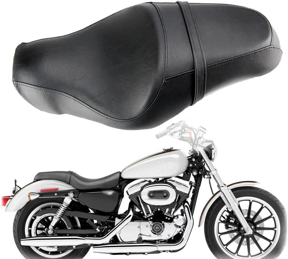 Motorcycle Seats Compatible With Harley Sportster Seat Cushion Compatible With Harley Sportster 883 1200 2005-2019 Iron 883 2009-2023 Forty Eight Front Rear Driver Passenger Seat Two Up Leather