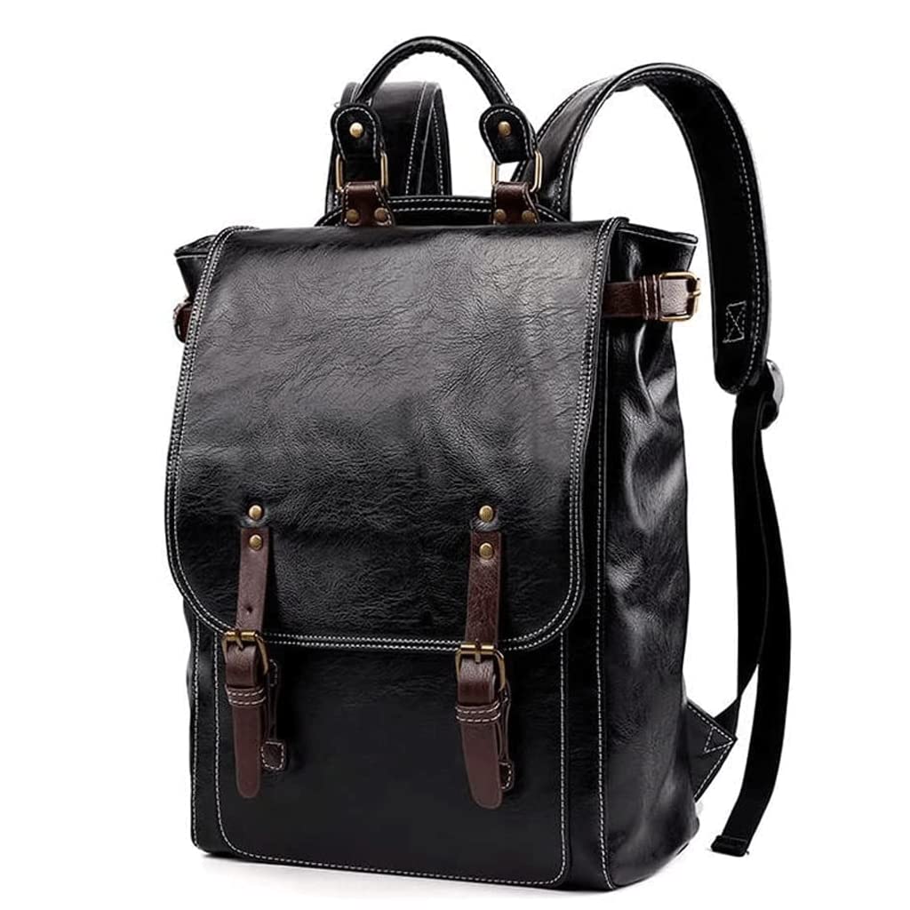 Leren rugzak 14 inch lederen laptoprugzak Mode herenrugzak voor unisex winkelen, zakelijk, studentendagrugzak