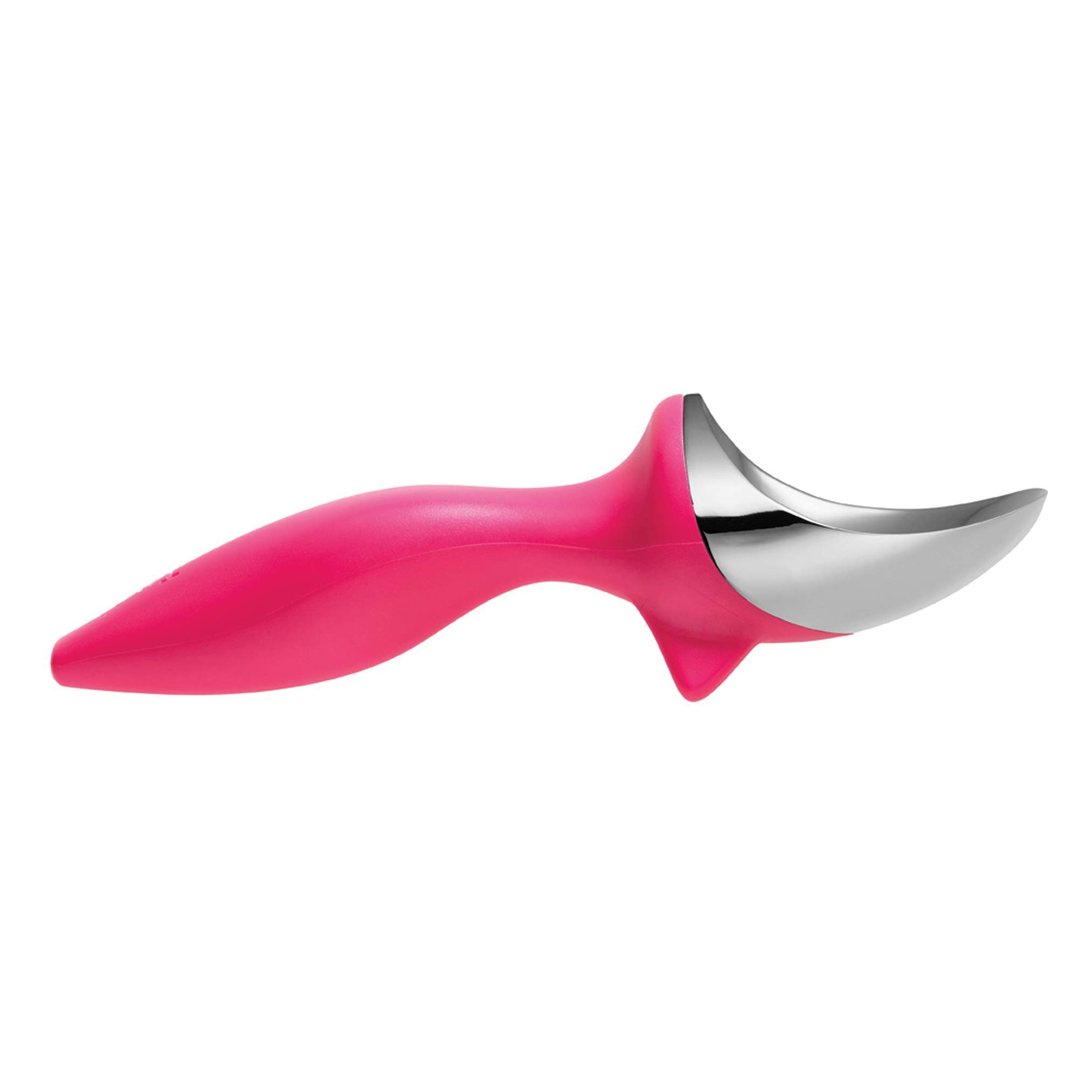 Tilt Up Ice Cream Scoop, Ergonomically Balanced Hand, Chrome Plated, Dishwasher Safe, Fuchsia
