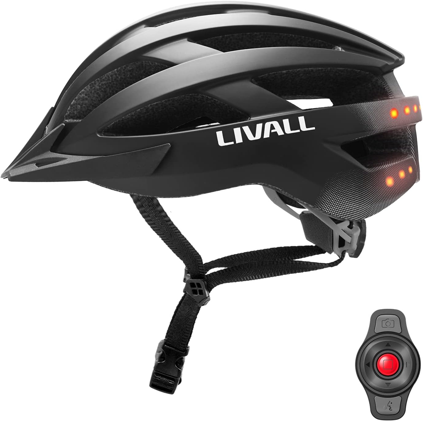 Livall MT1 Smart Bike Helmet,Wireless Turn Signals remote Tail Lights,Bluetooth Speakers,Build-in mic,Music&Call,Walkie-talkie, SOS Alert, CPSC&EN1078 Certified Cycling Mountain Bluetooth Helmet
