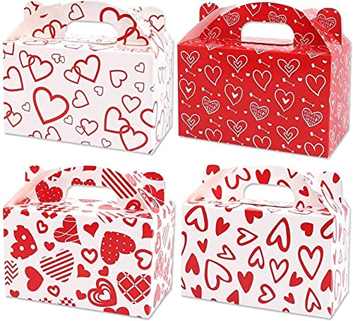 One-Day Sale: Up to 80% Off 24pcs Valentine's Day Treat Gable Boxes, Cardboard Hearts Paper Mini Goody Bag Cookie Holder Classroom Crafts Supplies Party Favors Limited Discount 24pcs Valentine's Day Treat Gable Boxes, Cardboard Hearts Paper Mini Goody Bag Cookie Holder Classroom Crafts Supplies Party Favors
