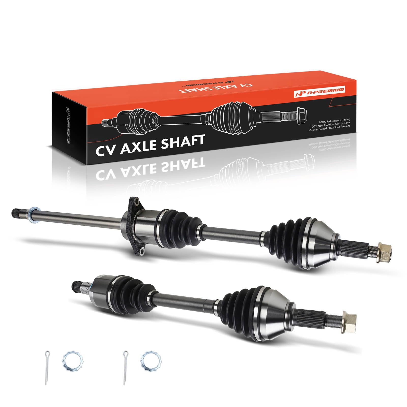 A-Premium Pair (2) Front CV Axle Shaft Assembly Compatible with Nissan Maxima 2009-2014 3.5L, Petrol, Driver & Passenger Side