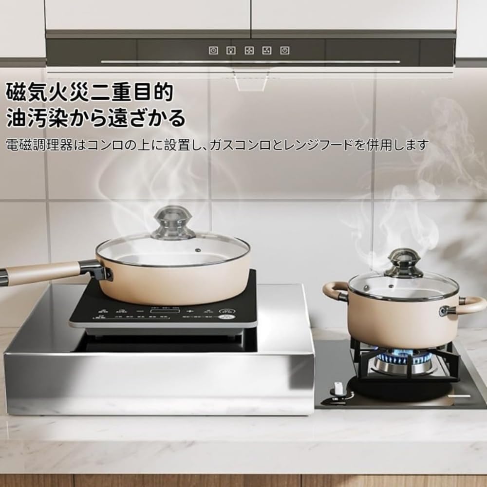 Amazon.co.jp : AKILERガスコンロカバー電子レンジカバーステンレス製 