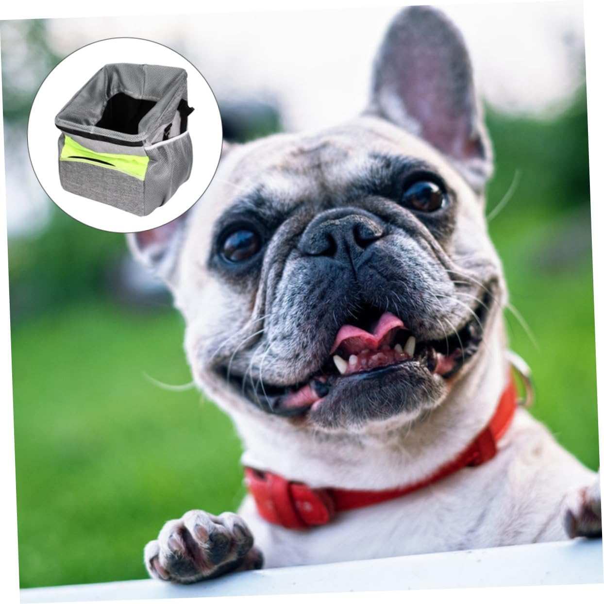 Adjustable Folding PET Bike Basket Breathable Oxford Cloth Dog Carrier Front Handle Small PET Carrier for Biking Lightweight and Detachable