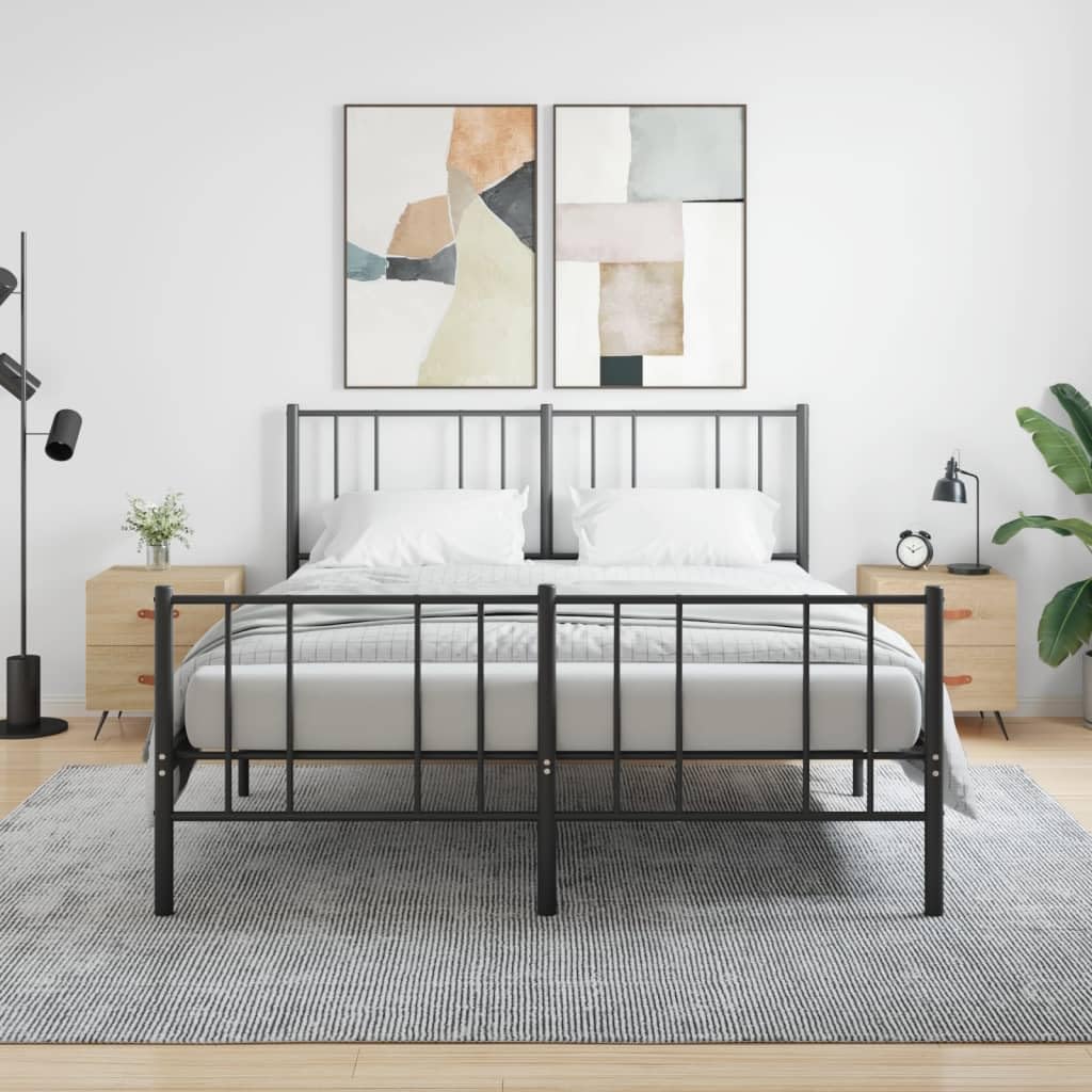 Moderner Nachttisch aus Holzwerkstoff mit geräumigen Schubladen und Metallfüßen für Stauraum und Stabilität im Schlafzimmer