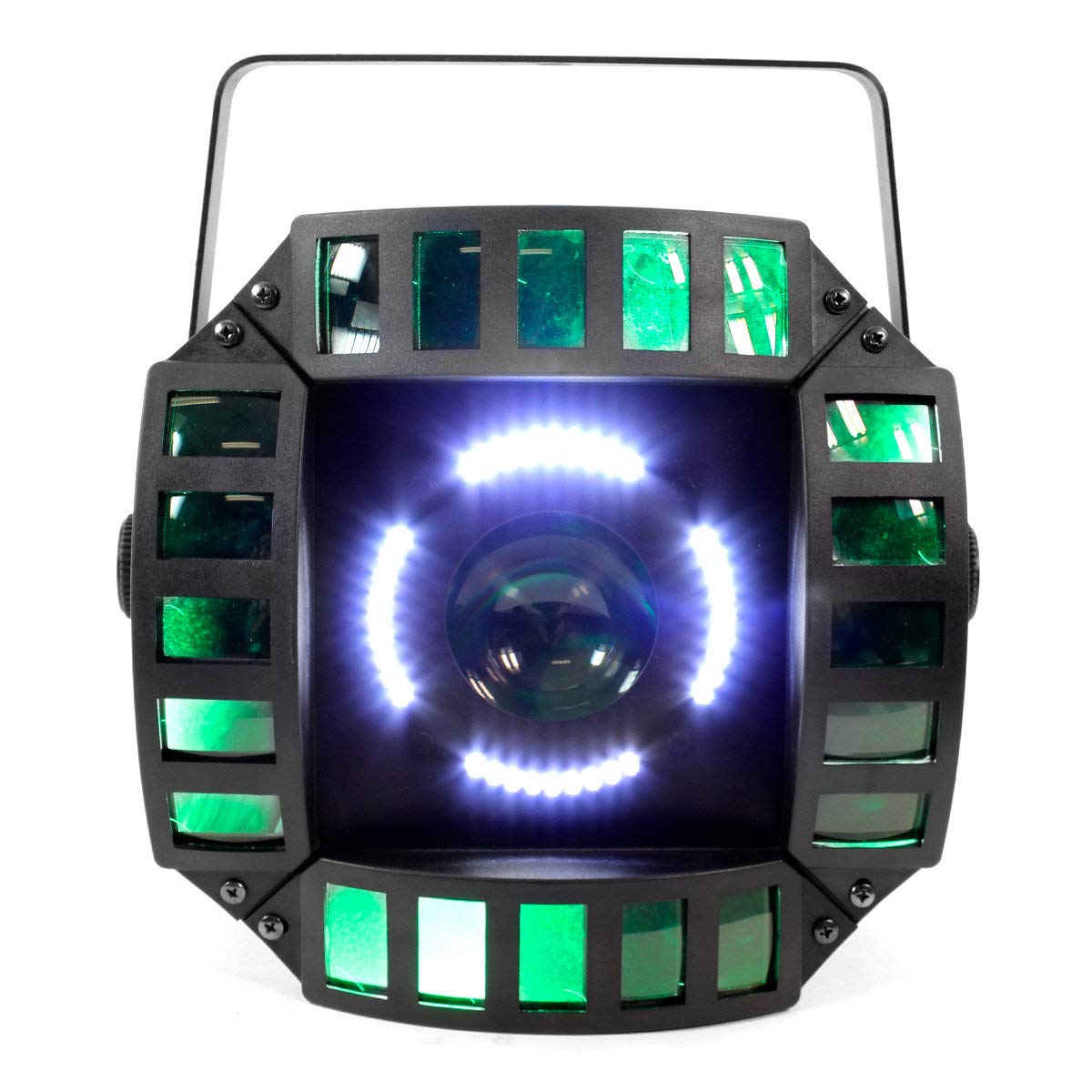 Jeu de lumières à led BOOMTONEDJ Xtrem Led, 3 effets en 1, effets pré-programmés, 4 modes de fonctionnements, DMX , idéale pour Fête, Soirée, Bar, Anniversaire, Club, DJ Disco, effet wouaou assuré !!