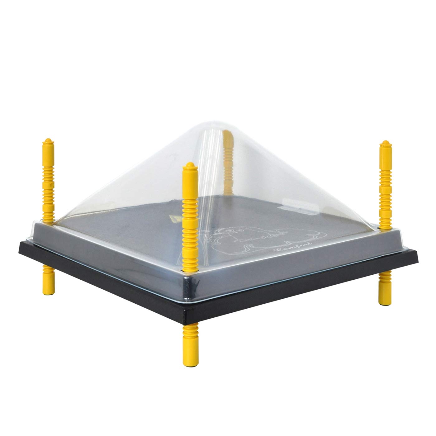 VOSS.farming Kükenaufzucht Komplettset für bis zu 35 Küken, 40x40cm Wärmeplatte mit Temperaturregler und Abdeckung + Tränke + Futterautomat + Tränkenwärmer, effiziente Heizleistung, robust, Aufzucht