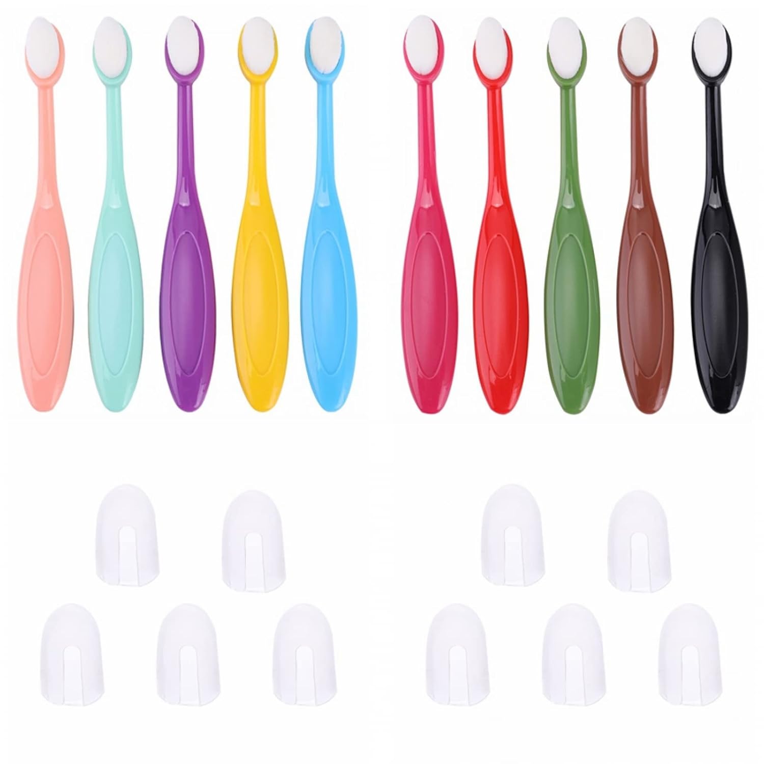 10 Color Ink Blending Brush with Cover Set Small Head Ink Blending Tools Soft Brush Background for Blender Paper Crafter Stencil Card Making Scrapbooking Broad Application Painting