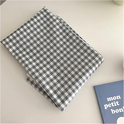 Amazon Co Jp テーブルクロス韓国のブロガーインザルクロスレトロな背景布野生の写真のプロップ布ピクニックマットキッチンツール市松模様の家の織物布保護卓上 色 Blue Grid サイズ L ホーム キッチン