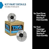 Vista 752 de TRQ Juego de 2 rodamientos de rueda trasera y conjunto de cubo con sensor ABS compatible con Ford Transit Connect 2014-2018