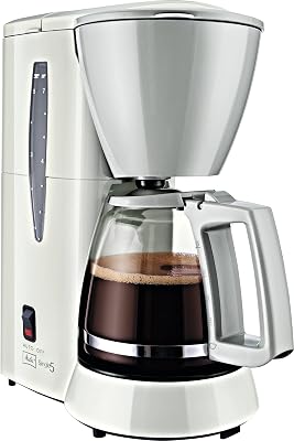 Melitta Cafetière à Filtre avec Verseuse en Verre, Pour 5 Tasses de Café, Single 5, Blanc, M720-1/1
