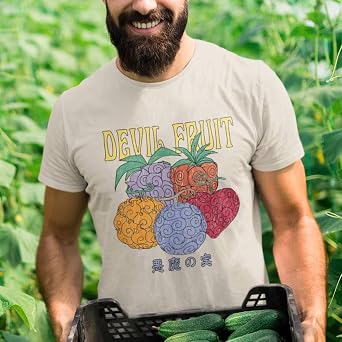 Ripple Junction One Piece Men's Short Sleeve T-Shirt Devil Fruit Paramecia Zoan Logia Super Human Powers Officially Licensed