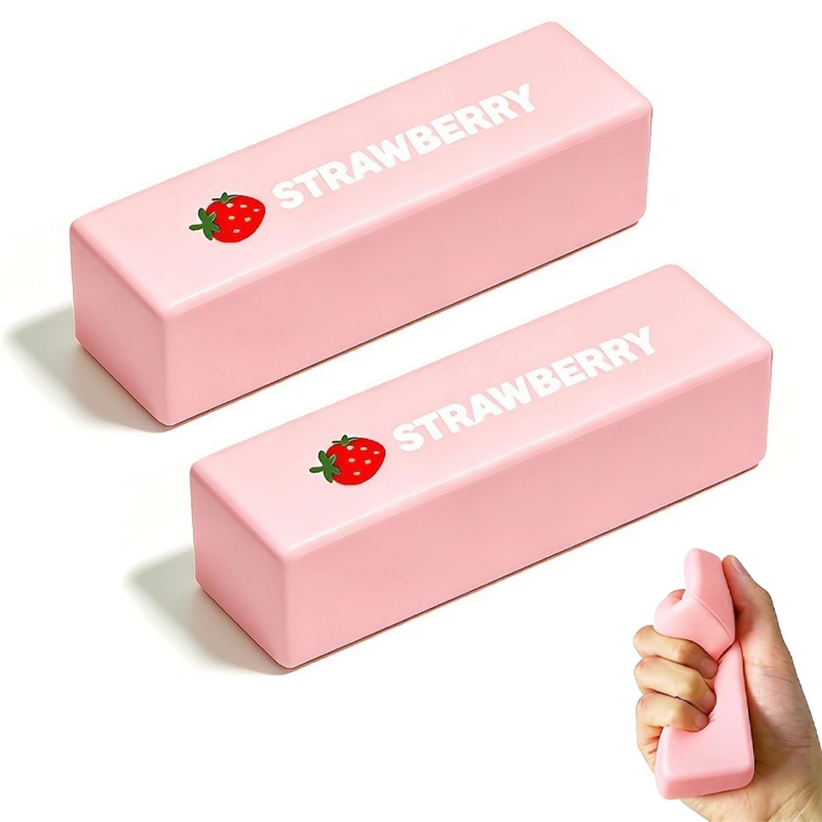 2pcs Strawberry Butter Squishy