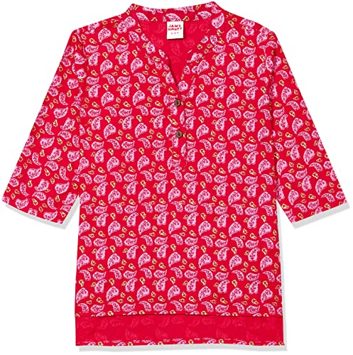 Image of Amazon Brand - Jam & Honey Girl's Cotton Regular Short Kurti