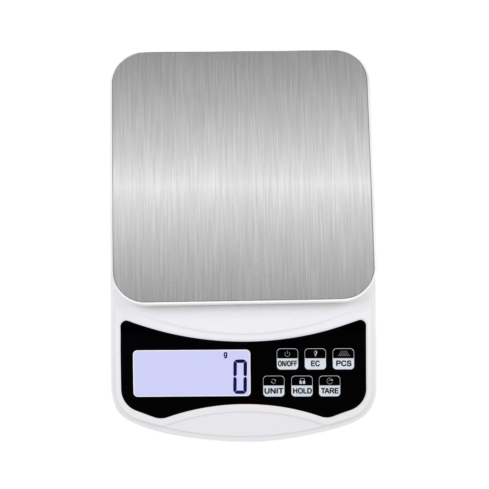 Balance de cuisine numérique multifonction 5 kg/0,1 g, affichage haute précision, étanche, avec acier inoxydable(Usb0.1g-5kg)