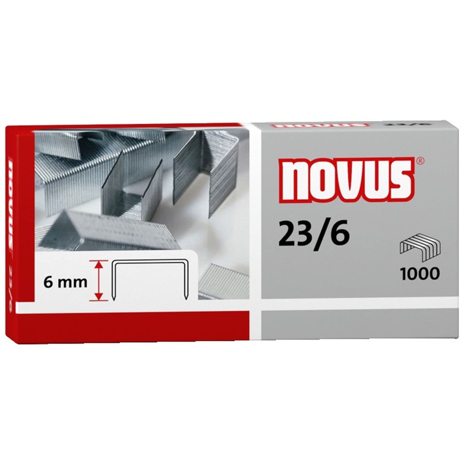 Caja de 1000 grapas 23/6 estándar, acero galvanizado