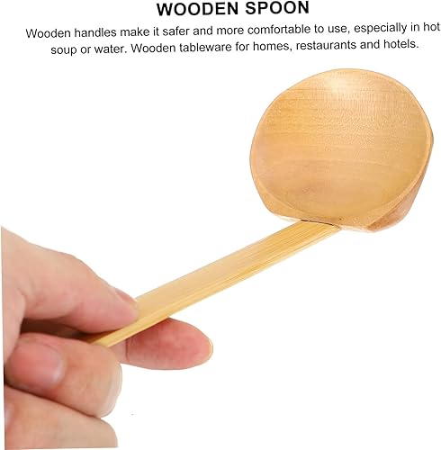 Miniatura 7 de Cuchara de olla caliente, cuchara de cocina, cuchara de sopa, cuchara de mango largo, cucharón de sopa de madera, cucharón de restaurante, cuchara