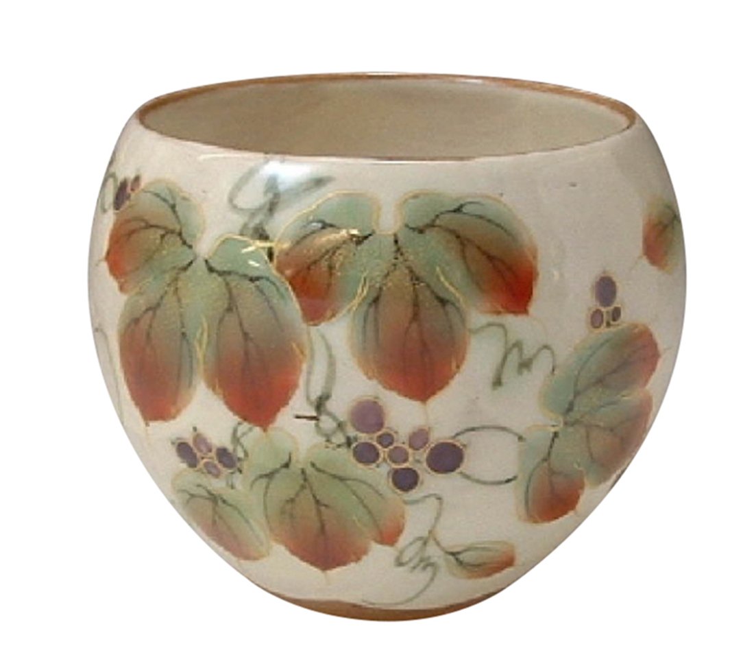 京焼 清水焼 陶あん 山葡萄の花瓶 京焼 清水焼 陶あん 山葡萄の花瓶