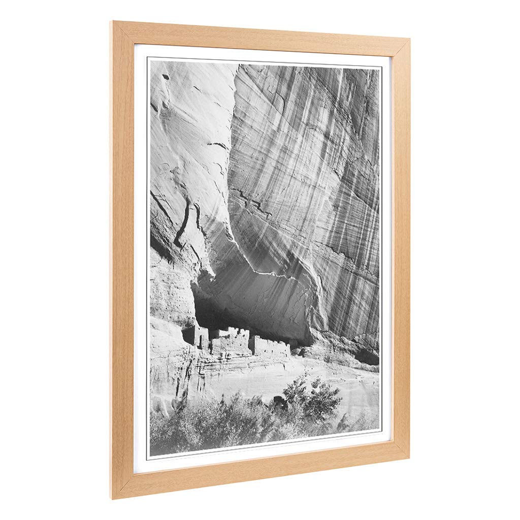 Big Box Art Framed Print of Ansel Adams Canyon de Chelly Arizona Design | Wall Art Picture | Home Decor for Kitchen, Living Room, Bedroom, Hallway, Oak, A2 / 24.5x18 Inch / 62x45cm