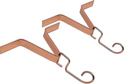 Miniatura 9 de Clip de canalón para instalación de cadena de lluvia, recubrimiento de polvo negro, estándar, 973BLK, 5.75 x 6 pulgadas