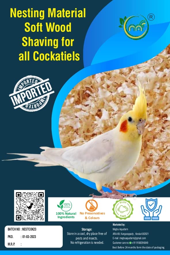 Nesting Material for Cockatiels,Natural Soft Wood Shaving Bedding for All Type of Cockatiels (300 Gram Pack) (B0BZ98QJPP) Amazon Price History, Amazon Price Tracker