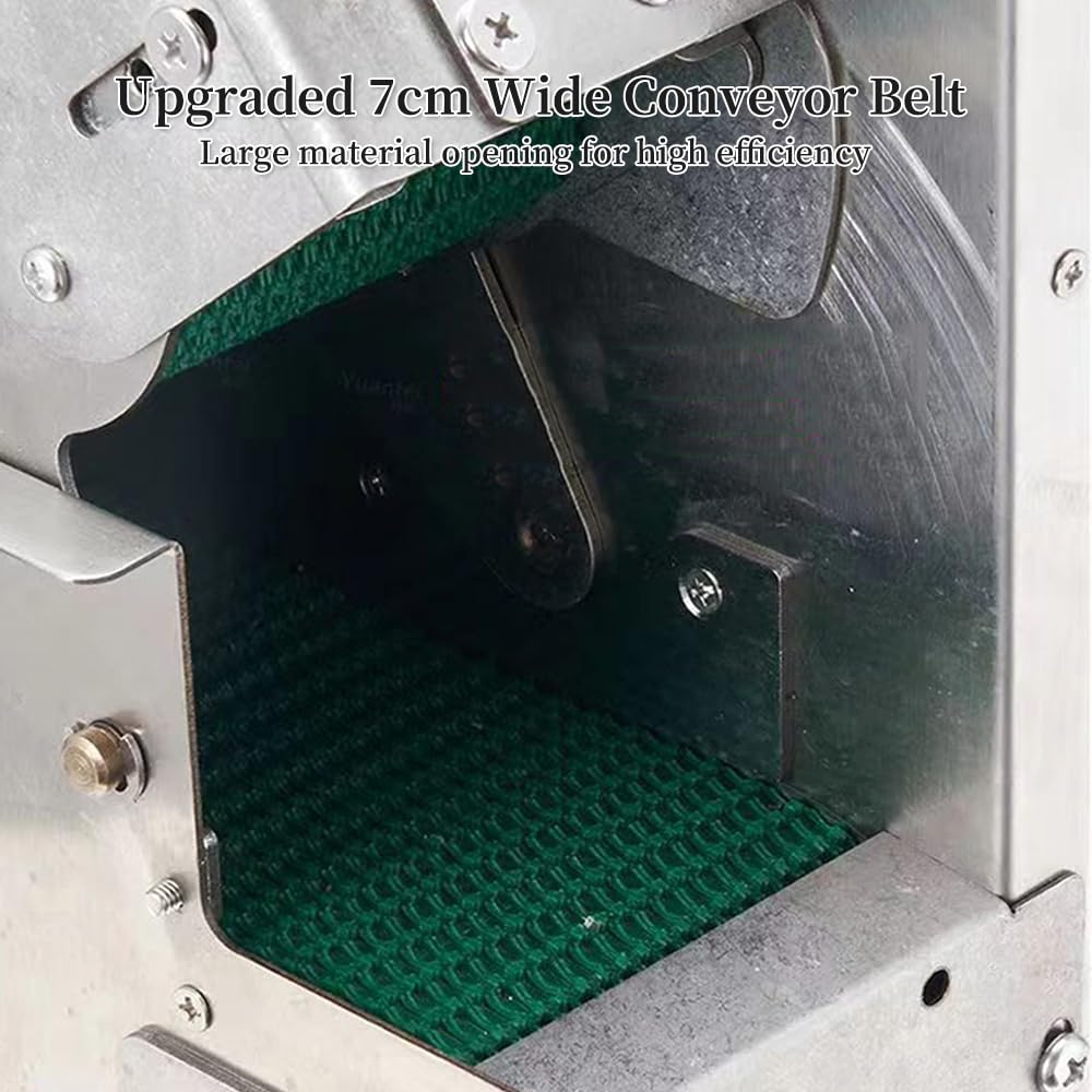 Affettatrice elettrica per verdure con spessore regolabile da 1,5 a 35 mm e doppio controllo di velocità per una preparazione efficiente degli alimenti