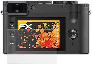 atFoliX Screen Protector compatible with Leica Q2 Monochrom Screen Protection Film, anti-reflective and shock-absorbing FX Protector Film (3X)