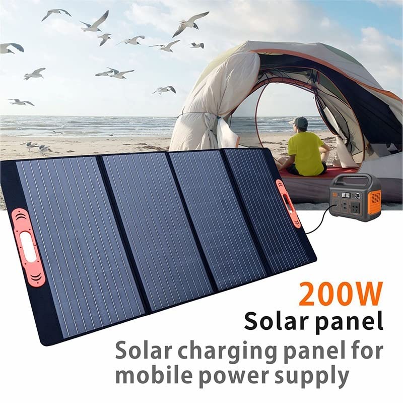 Pannello Solare di Alimentazione for Flacone di Alimentazione Mobile con Scheda di Ricarica Solare Pieghevole Modulo Fotovoltaico in Silicio Monocristallino da 200 W 18 V